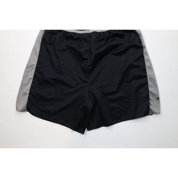 Vtg 90s Y2K Champion Mens 5XL Spell Out Mesh Basketball Shorts Polyester Black - Picture 11 of 11